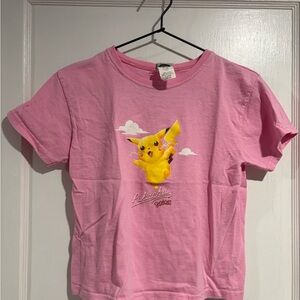 Pokemon Pink Pikachu Crop Tee
